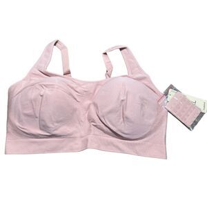 Shapermint TRUEKIND Everyday Comfort Straps Wirefree Shaper Bra Rose Tan NWT XL